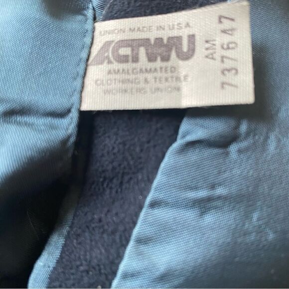 Vintage LANVIN Paris New York Men’s Blue Suede Vintage Sports Jacket Size Medium - Picture 11 of 13